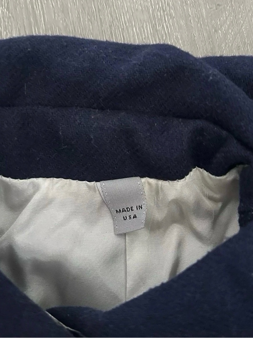 Girl’s Tailored By Rothschild Navy Blue Wool Formal Coat Size 5 - Picture 4 of 5